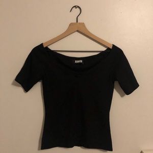Reformation Black Knit Top